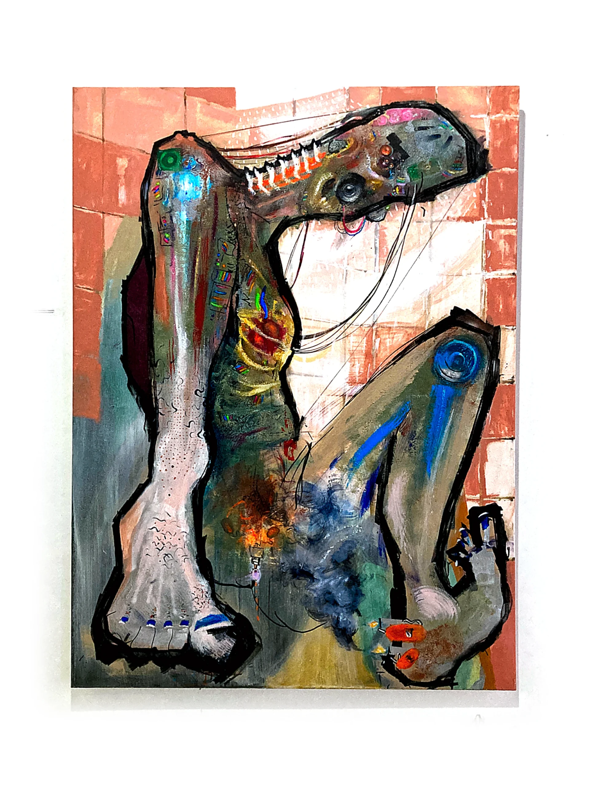 Cyborg Taking a Shower